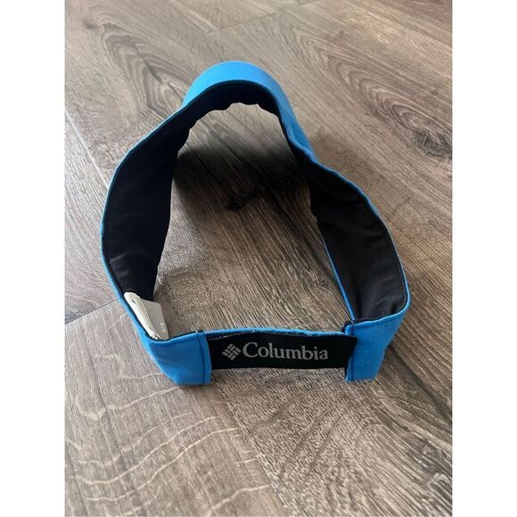 Columbia Visor Hat Mens Golf One Size Cap Blue Beach Outdoor Sport Logo Pleasant - Picture 3 of 5